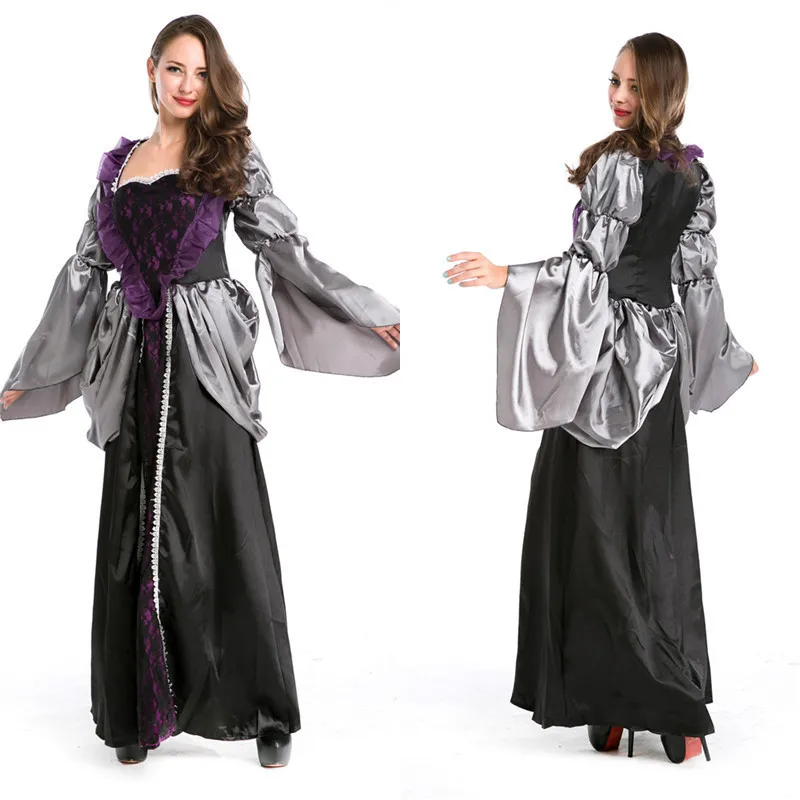 

European Vintage Court Dress For Halloween Vampire Costume Queen's Devil Costume Evil Queen's Dress
