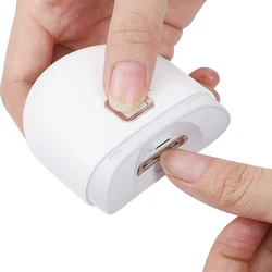 LED 빛으로 전기 손톱 커터 USB 2 속도 자동 손톱 깎기 그라인더 트리머 아기 성인 미니 매니큐어 도구