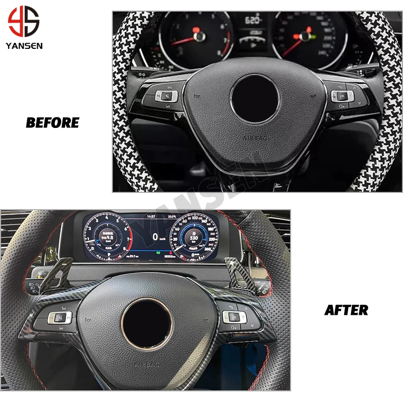 Carbon Fiber Steering Wheel Paddle Shifter For VW golf8 golf 8 new CC TIGUAN L 2019 2020 2021 2022 2023 VW golf accessories