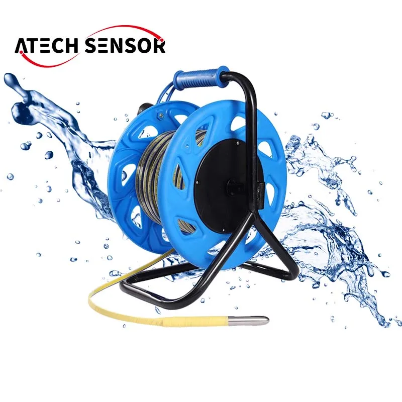 Atech  30m-500m Water Level Meter Water Level Indicator Well Depth Measurement Deeper Steel Ruler With Alarm