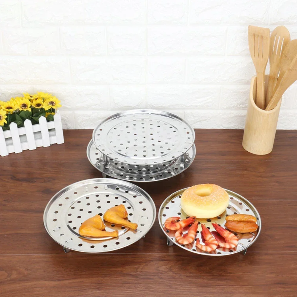 Stainless Steel Steamer Tray Rack Multifunctional Pot Steaming Steamer Shelf Steamer Rack Round Steamer Cookware 18-30cm