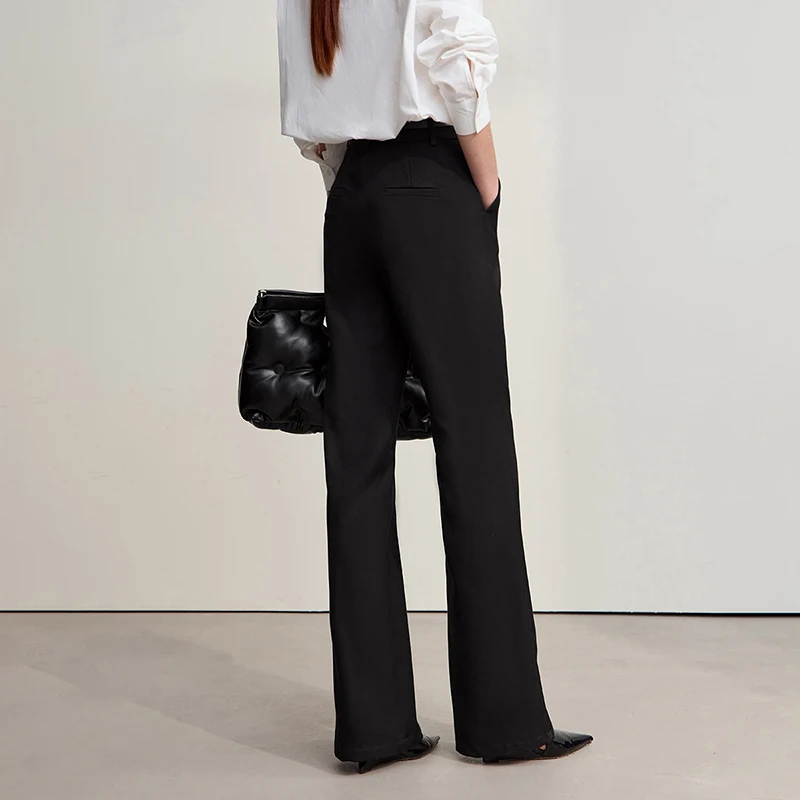 Amii Minimalist Women Pants 2025 Winter New Commuting Versatile Woman Clothes Casual Solid Color Straight Trousers 12544139