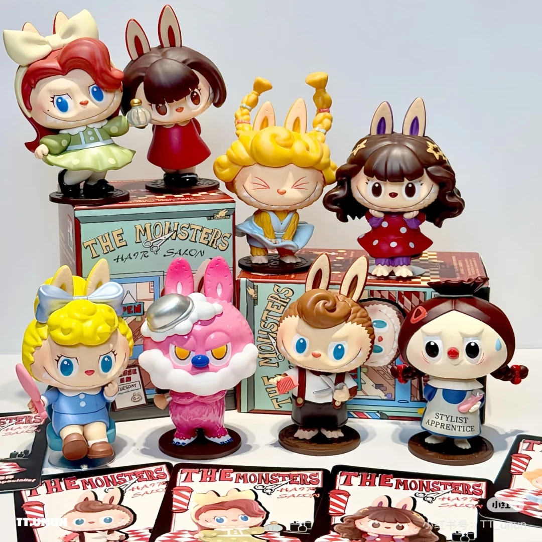 POPMART LABUBU THE MONSTERS HAIR SALON Серия Blind Box: Оригинальные игрушки, загадочные коробки, коллекционные фигурки, милые аниме-персонажи, украшения, подарки