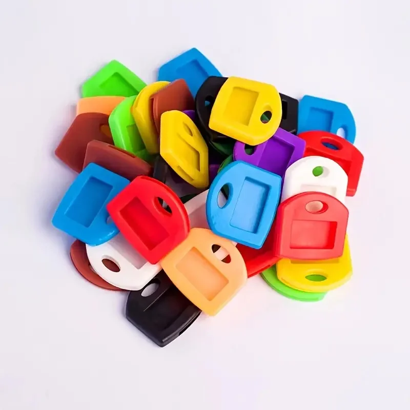 Colorful Silicone Key Covers for Easy ID - Flexible & Durable Identifier Tags with Patterns to Organize Keys