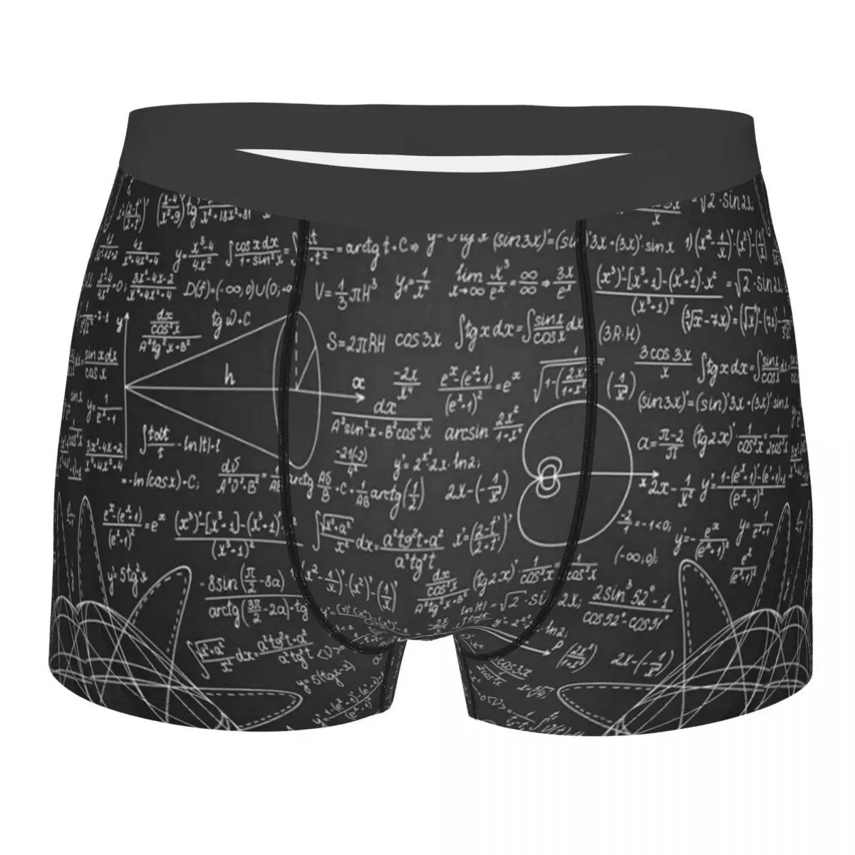 Funny Maths Equations Men's Underwear Mystery Boxer Shorts Panties Novelty Breathable Underpants for Male Plus Size