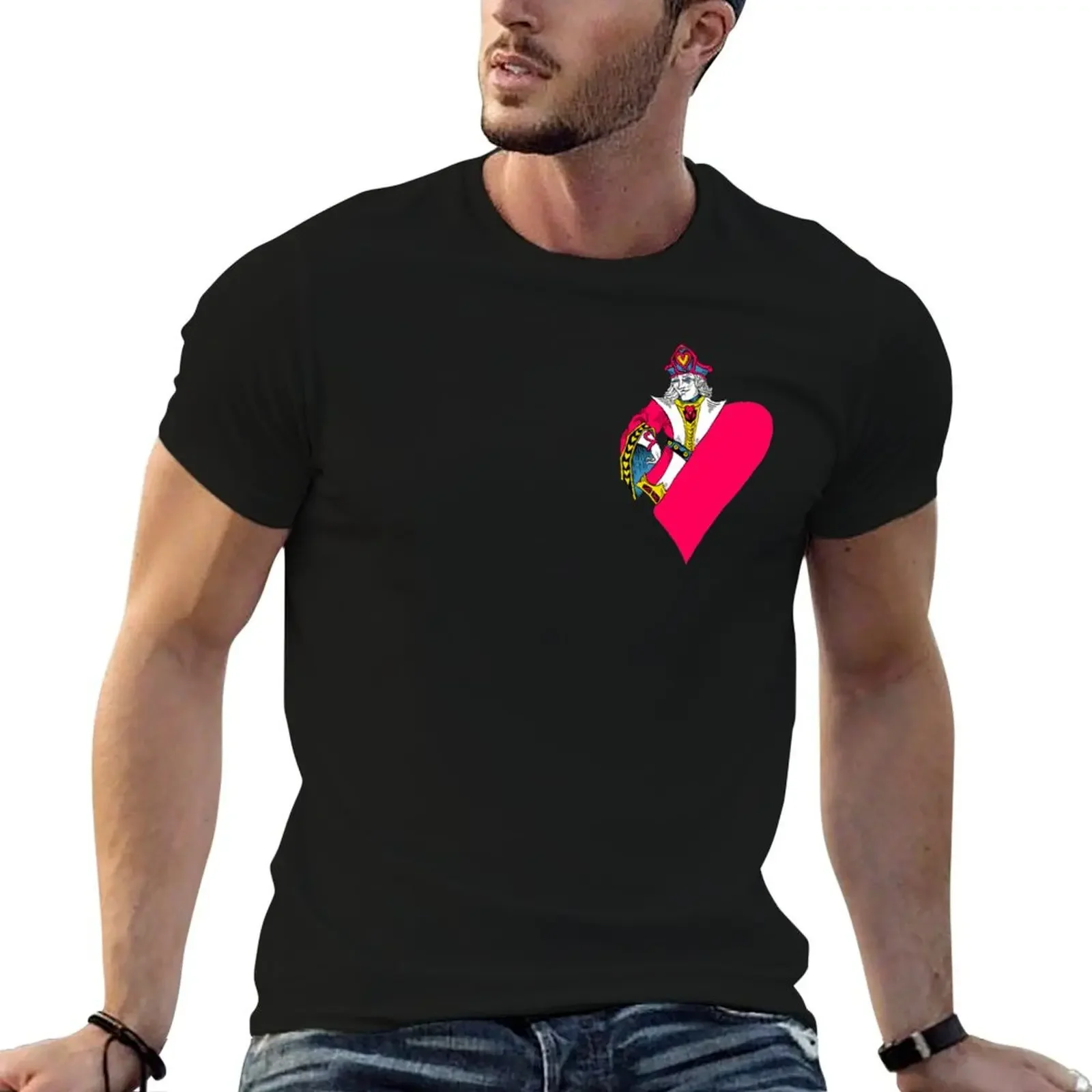 

Color Jack of Hearts T-Shirt funny shirt cotton anime t shirts vintage t shirts plain black t shirts men