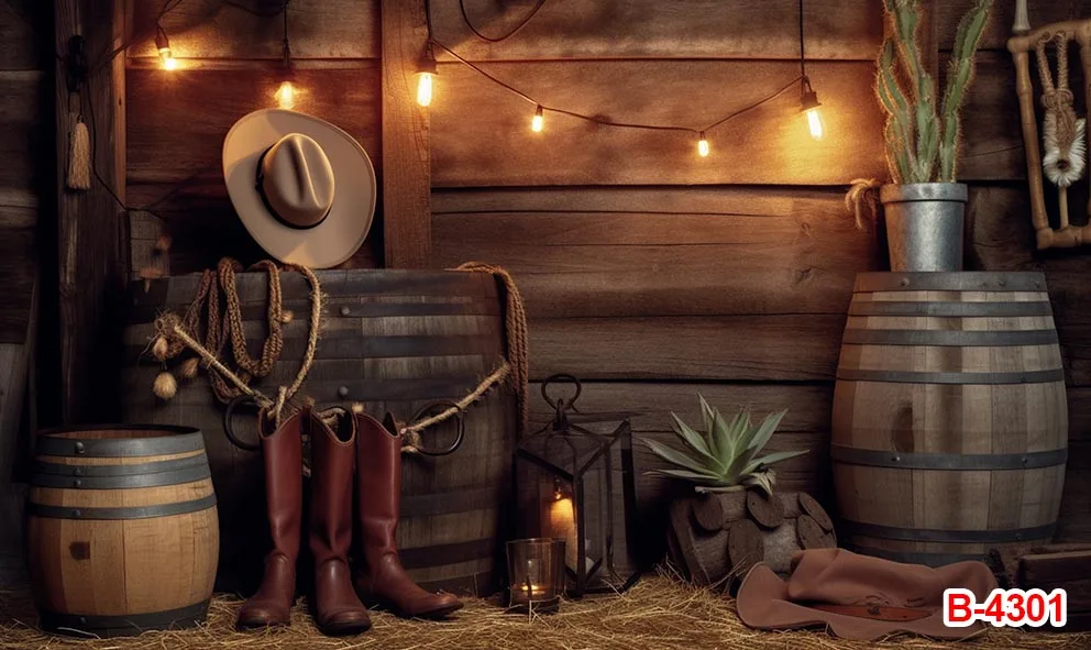 منزل خشبي ريفي خلفية الحظيرة لفتاة ، راية راعية البقر ، ديكور الحفلة الوردية ، حفلة عيد ميلاد ، استحمام الطفل