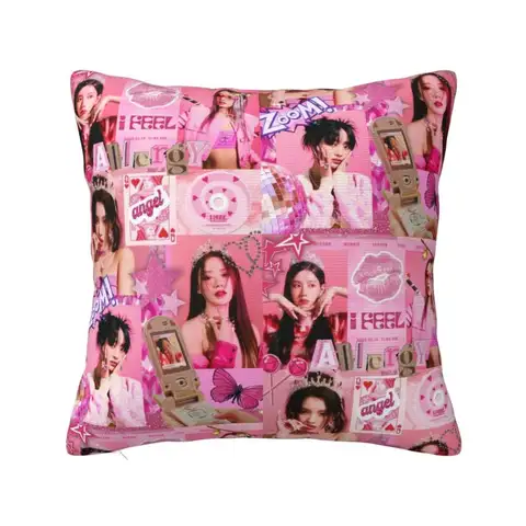 Custom Kpop (G)I-DLEs Dance-pop Luxury Pillow Cover Bedroom Decoration Minnie, Miyeon, Soyeon, Yuqi, and Shuhua Sofa Cushion