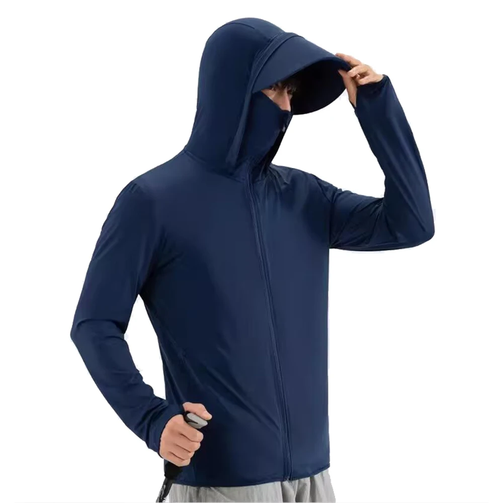 

Mens Sun Hoodie Long Sleeve UPF 50 Sun Shirts Lightweight UV Protection Rash Guard Swim Hiking Fishing Shirt Sportswear Pullover