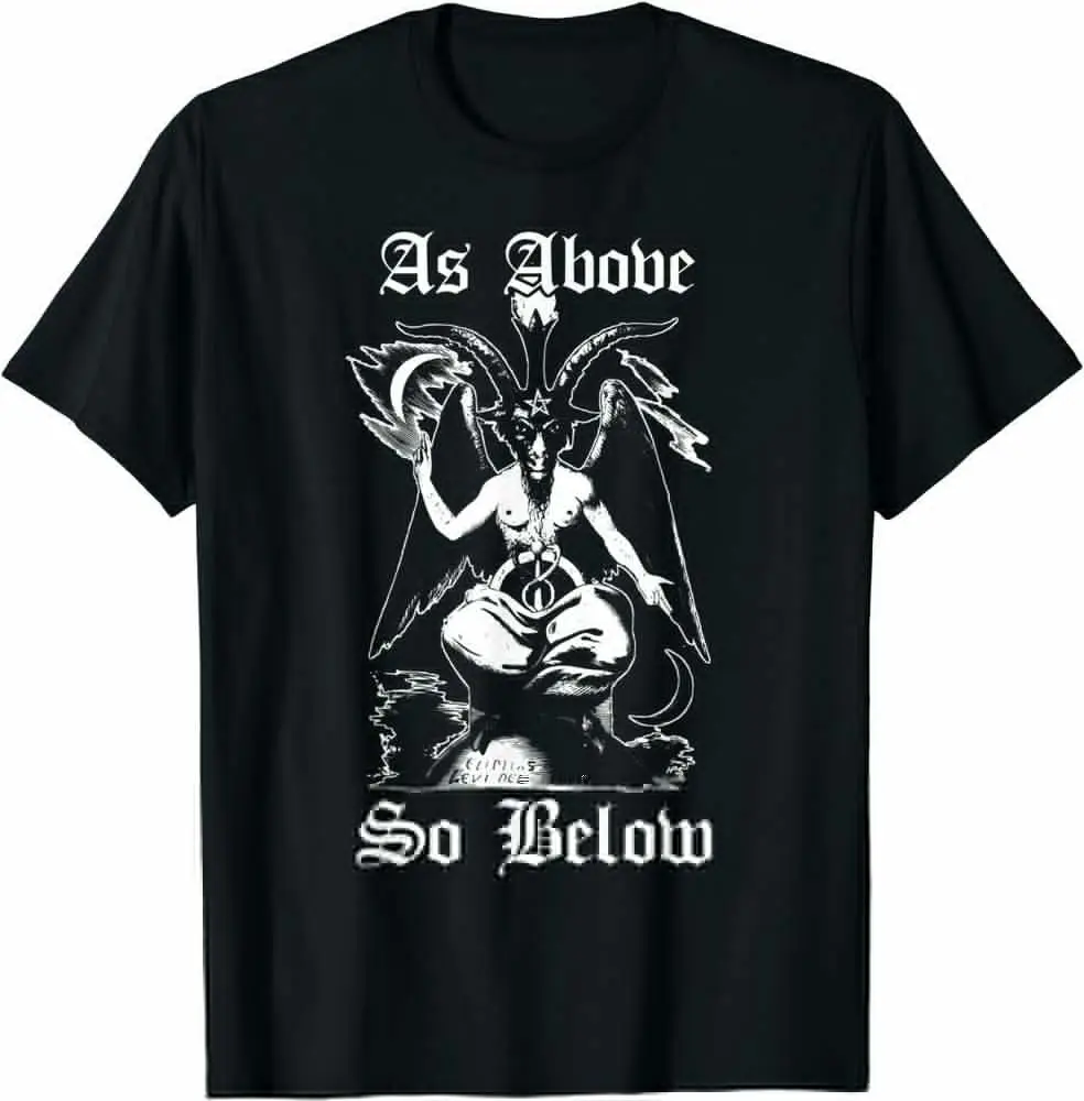 NEW LIMITED As Above So Below Baphomet Black Magic Devil T-ShirtAnime Costume Cotton Short SleeveUnisex T-shirts for Men Women S