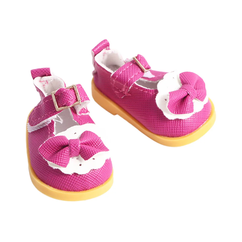 

5cm DIY Doll PU Leather Cotton Doll for 14inch Doll Dolls Accessories Doll Boots Dolls Shoes Mini Shoes