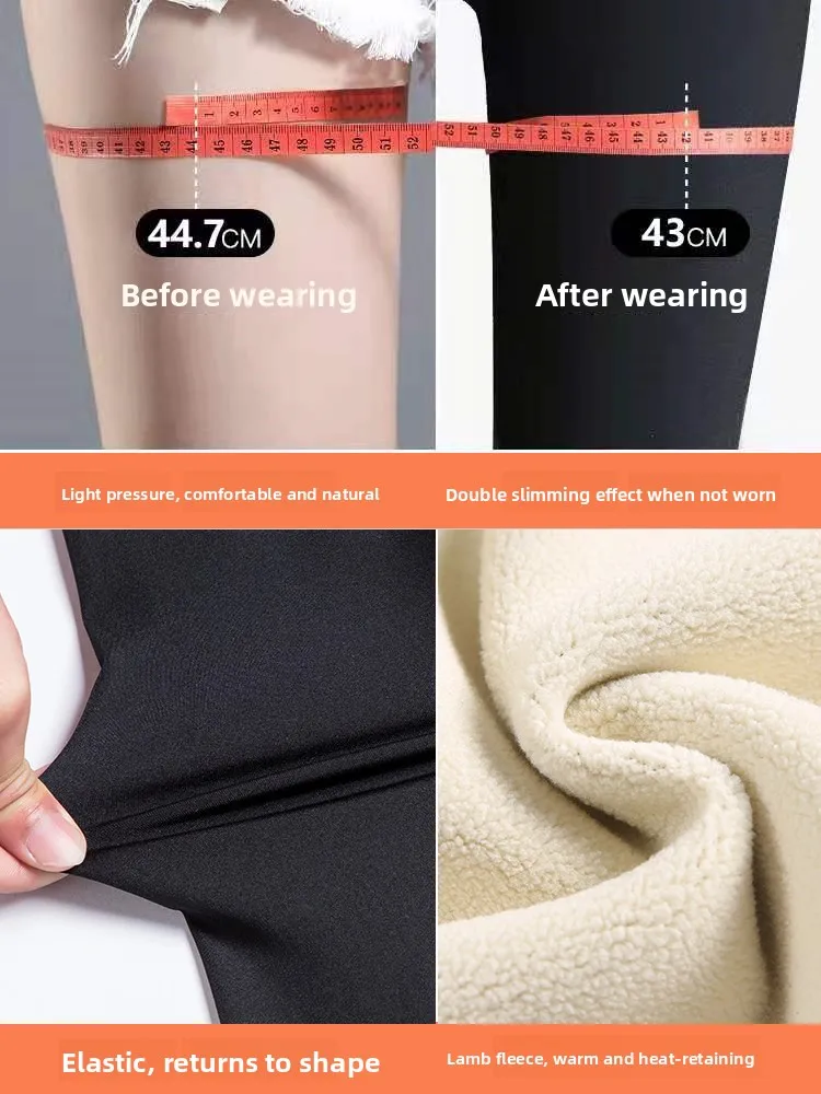Pantalon de Yoga en velours d'agneau pour femmes, vêtements d'extérieur d'automne, Leggings serrés à neuf Points, Leggings amincissants