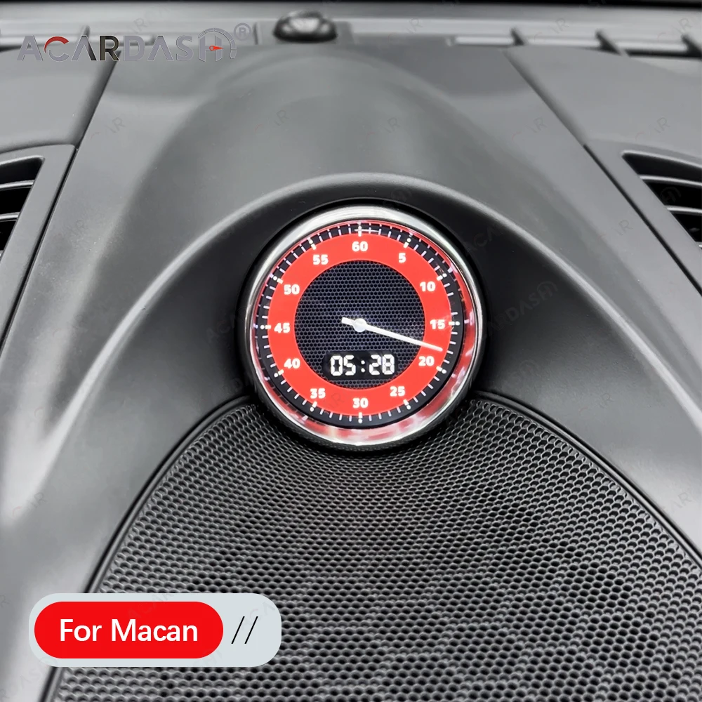 ACARDASH Digital LCD Relógio Central Cronômetro Bússola para Porsche Panamera 970 971 Cayenne e Macan com Mostrador Multi Style