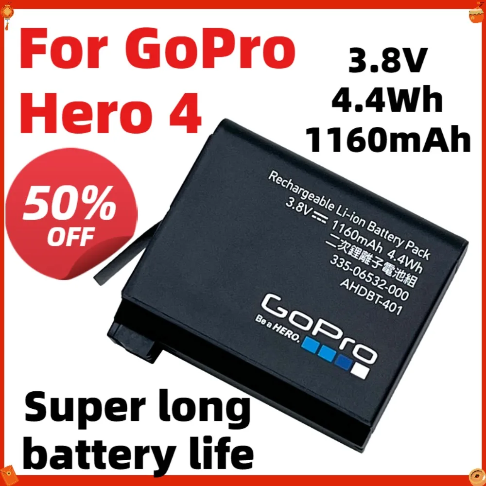 Neck Mount POV Holder for GoPro Hero 4 AHDBT-401 3.8V 1160mAh 4.4Wh Action Camera Battery gopro accessories