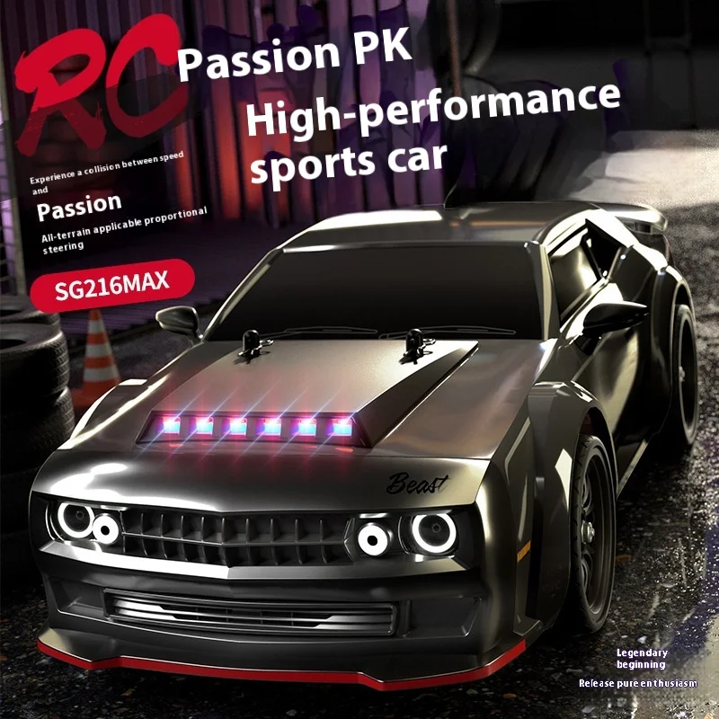 

SG216MAX Hellcat с полным приводом, высокоскоростной бесщеточный радиоуправляемый автомобиль, полномасштабная модель с дистанционным управлением, дрифт, профессиональная игрушка-симулятор
