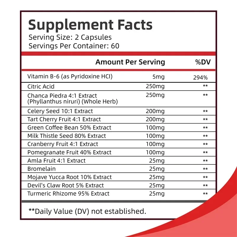 Uric Acid Support - Kidney Cleanse, Uric Acid Support, Promote Joint and Muscle Repair, Boost Immunity and Increase Energy