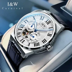 Switzerland IW Watch Men Automatic Mechanical Watches MIYOTA Movement Waterproof Wristwatch Sapphire Glass Cowhide Strap Reloj