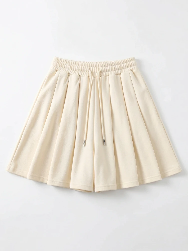 High Waist Wide Leg Women's Sports Shorts 2026 Summer New Loose Fit A-Line Shorts Casual Versatile Comfortable Short Pants