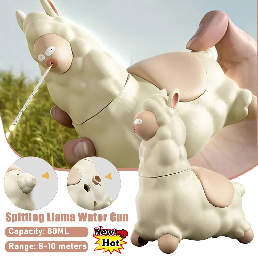 Alpaca pistola de água brinquedo das crianças portátil pulverização de água contínua sprinkler ao ar livre meninos meninas piscina jardim luta jogo presente