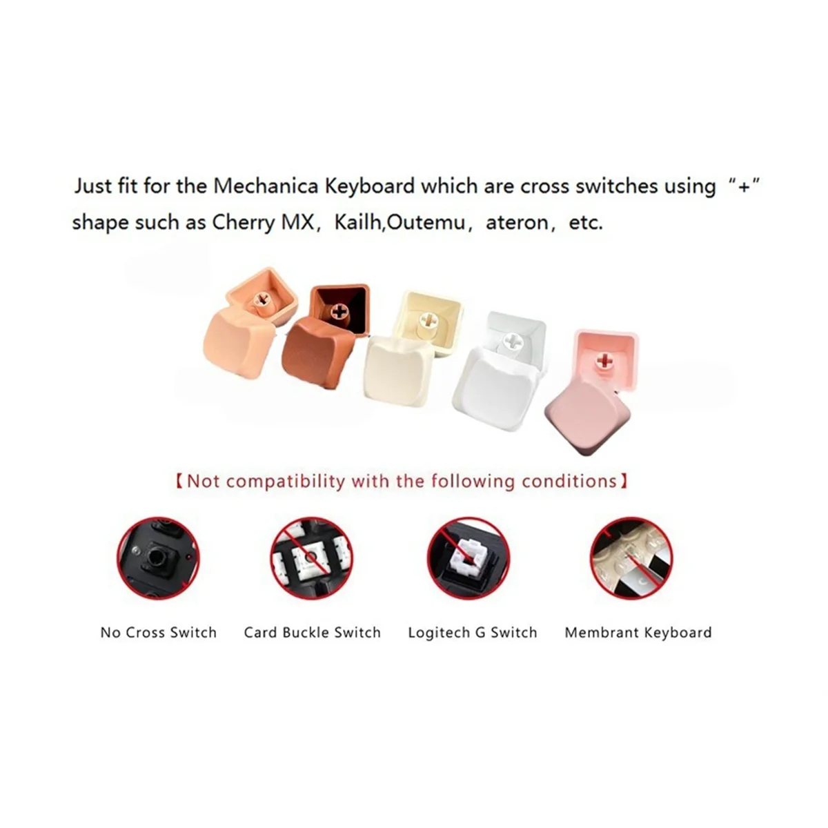 【2025-Electronics】 20 teclas PBT con forma de cabeza de gato para interruptores, teclado mecánico, colores mezclados