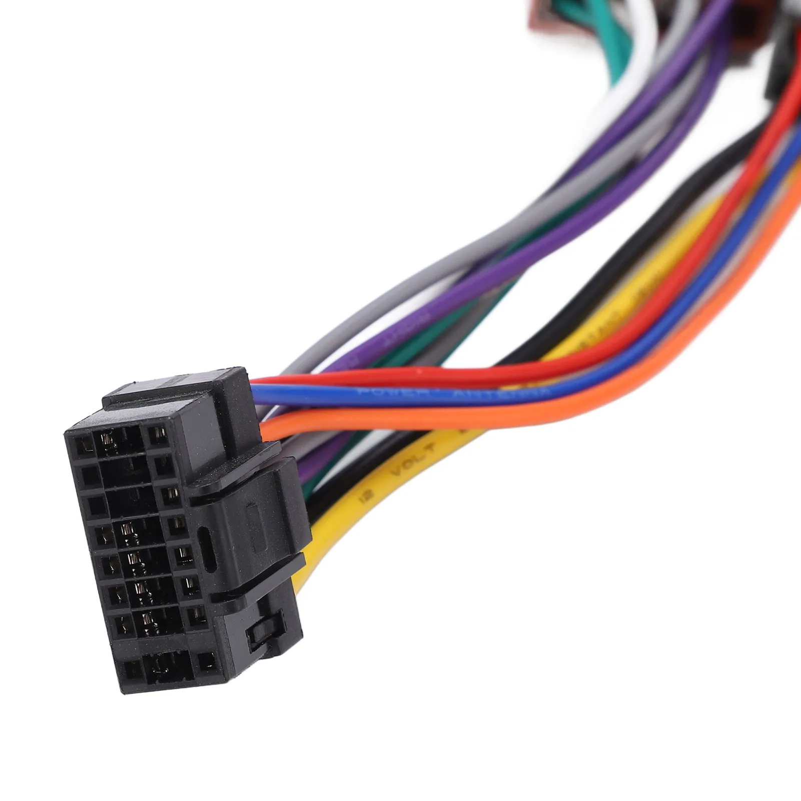 ISO الأسلاك تسخير موصل قابس مهايئ 16 دبوس ل جبال الألب سيارة ستيريو راديو تسخير التوصيل والتشغيل كابل مقاومة للحرارة