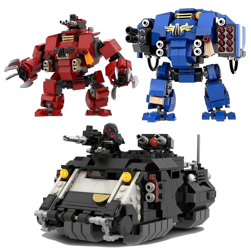 MOC-29535 เกมอุปกรณ์เสริม Battle HAMMER 40K Building Blocks Dreadnought Mecha Battle HAMMER 40000 ประกอบของเล่นเด็กของขวัญ