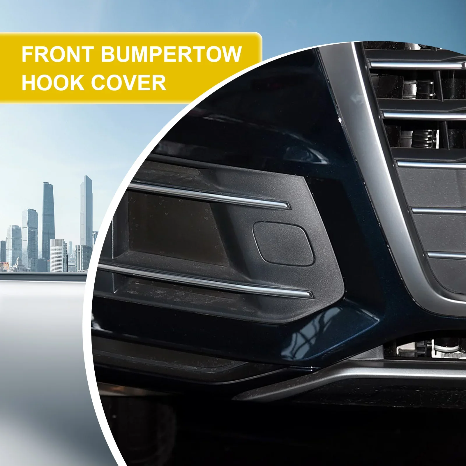 For Audi Q7 2016 2017 2018 2019 Front Bumper Tow Hook Cover Cap 4M0807241 Towing Eye Cap Car Accessory