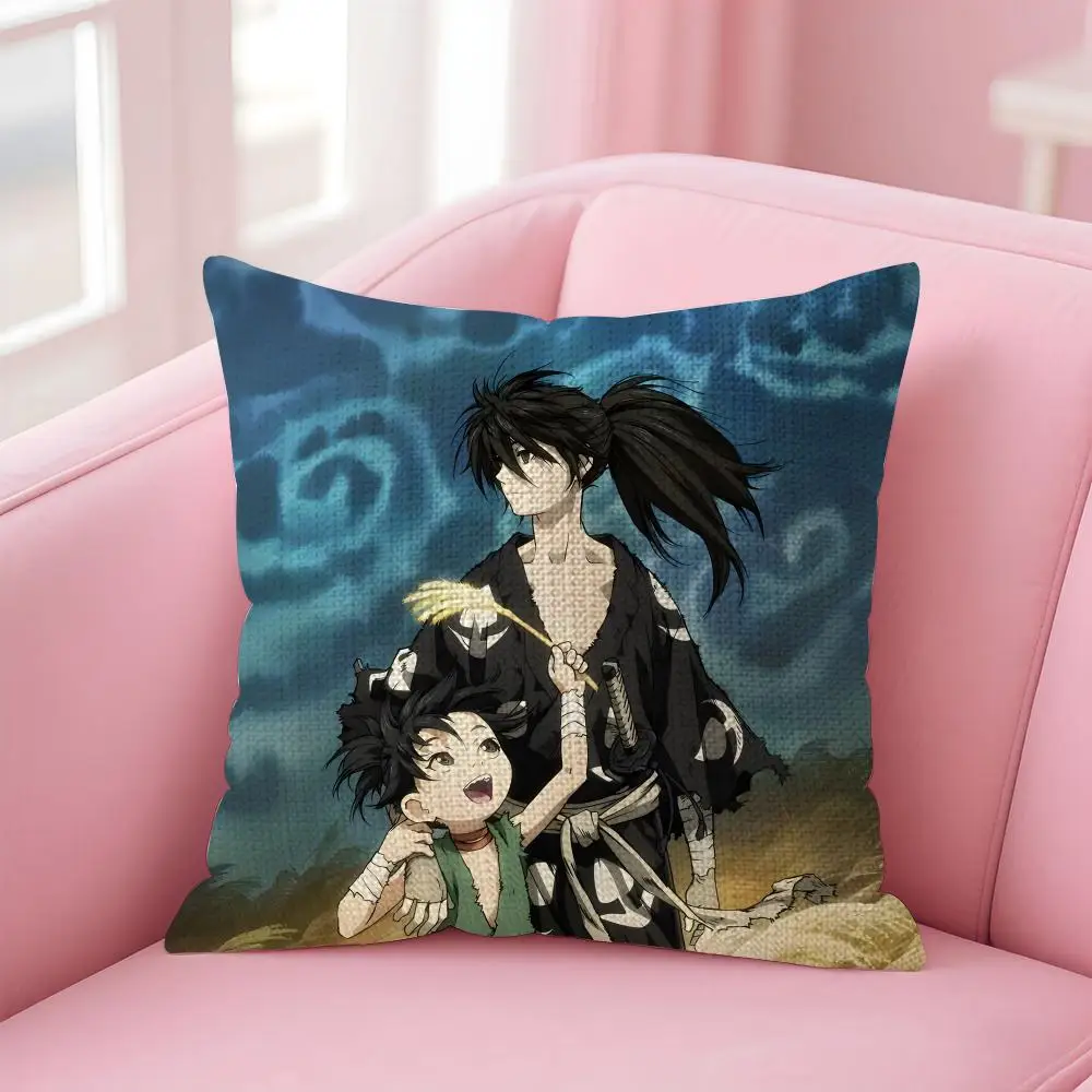 Anime The Legend Of Dororo And Hyakkimaru Cushion Cover Decorative Linen Throw Pillow Case Soft For Bed Sofa Car Home Decor