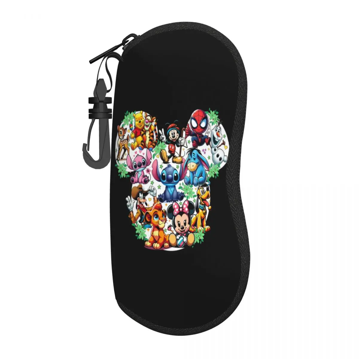 

Custom Mickey Mouse Anime Cartoon Sunglasses Soft Case Neoprene Zipper Shell Eyeglass Case Custom Protective Box For Glasses