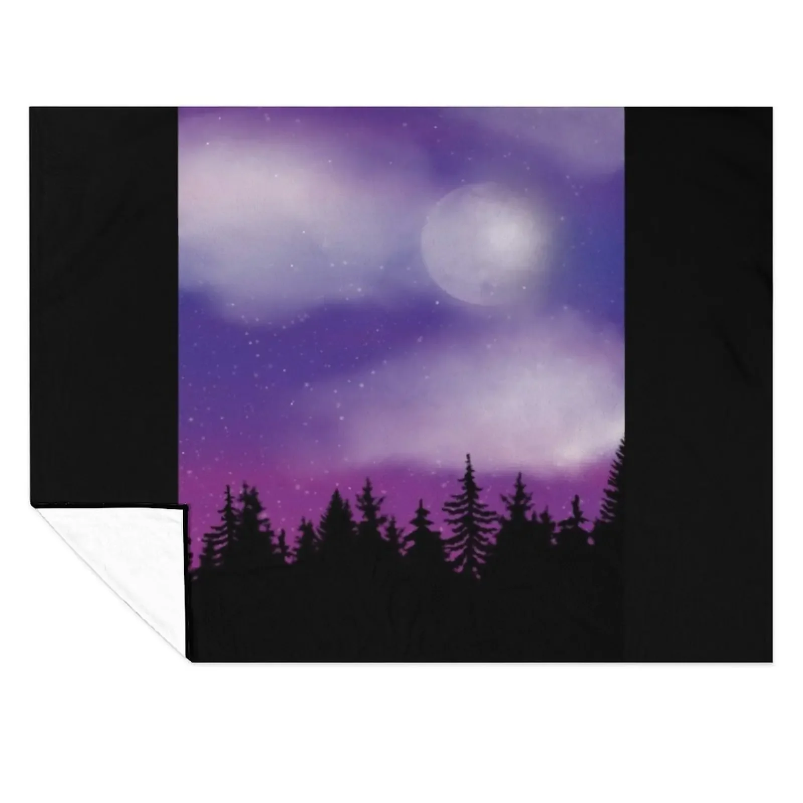 

purple night sky Throw Blanket Loose warm for winter Sofa Moving Blankets