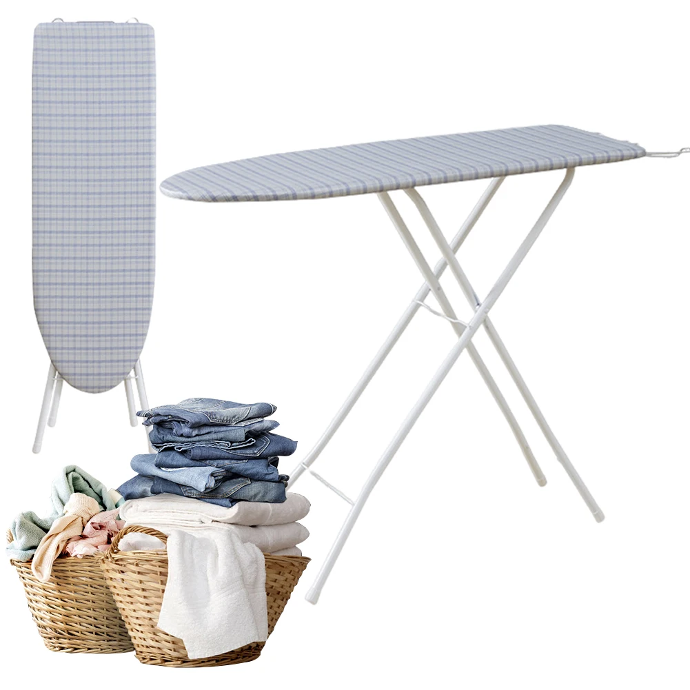 

Iron Board with Heat Resistant Cover Ironing Board with Iron Rest Adjustable Height for Home Laundry Room Use