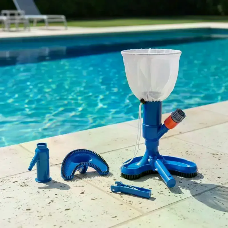 Professional Pool Vacuum Cleaning Tool Adjustable AntiCorrosion Swimming Pool Cleaner Set Cleaner Brush for Hot Spring Outdoor