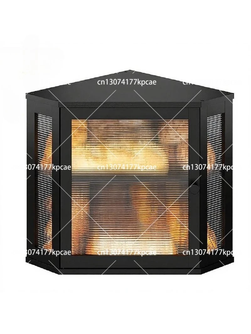 2階建てコーナー木製収納大容量農業用パンボックスホルダー（窓付き）キッチンカウンタートップ用