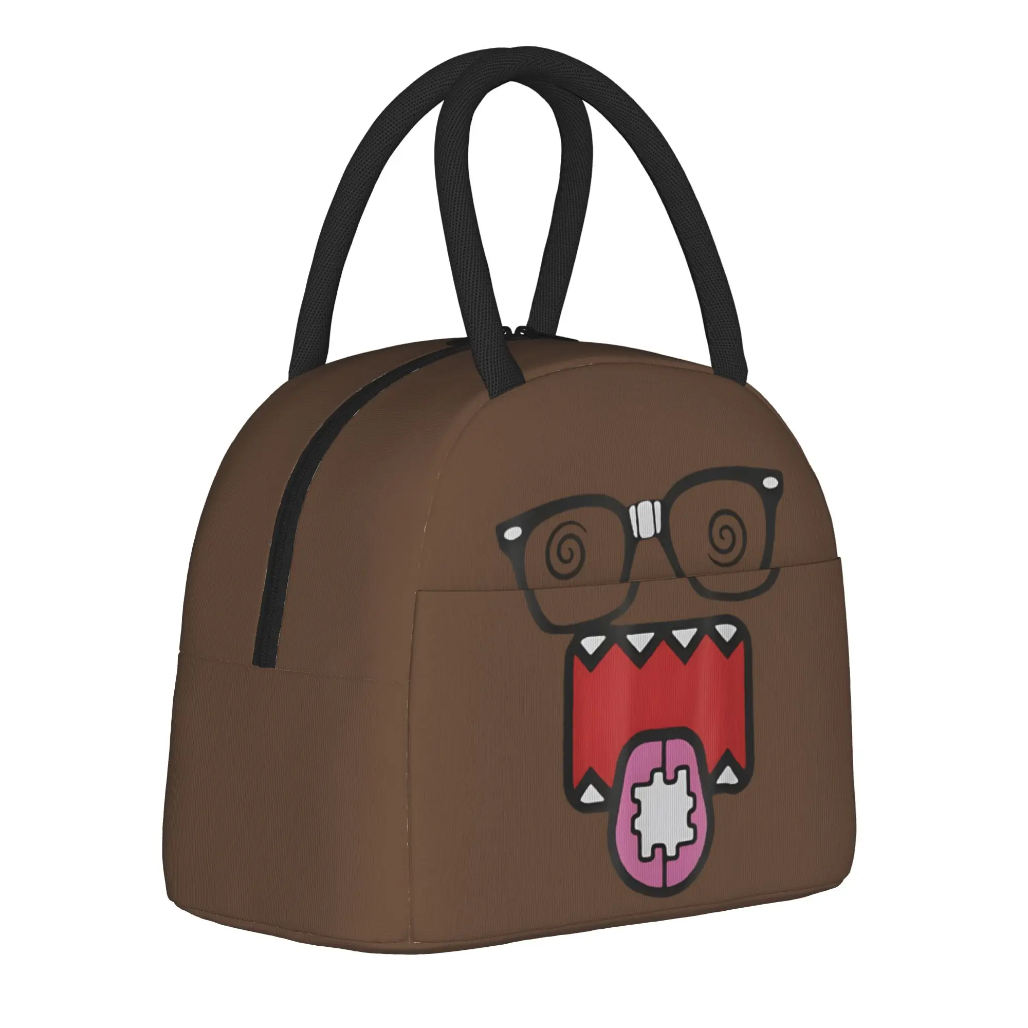 Meme Domo Kun Insulated Lunch Bag Leakproof  Anime Doll Reusable Cooler Bag Tote Lunch Box Beach  Picnic Men Women