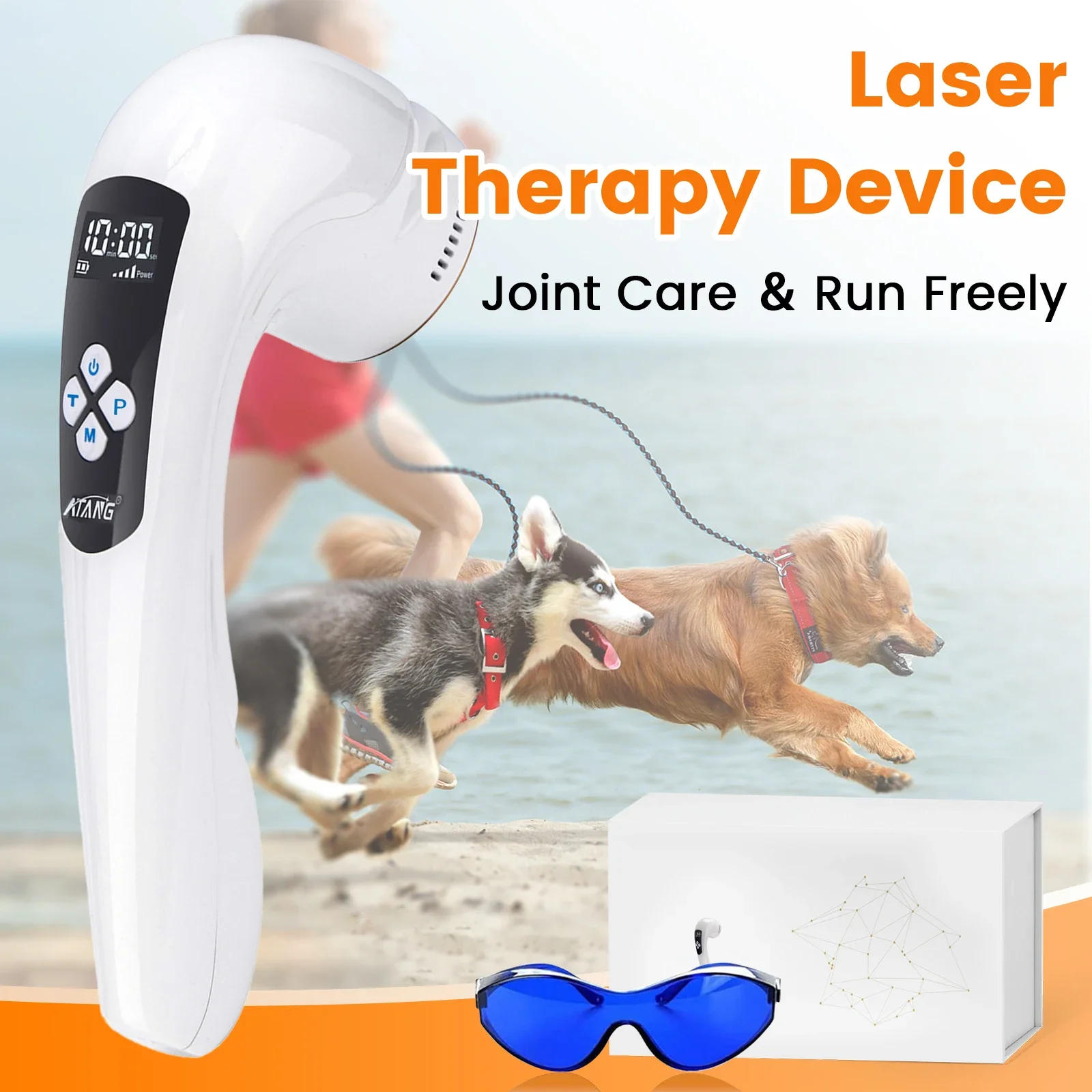 

New Pet Pain Relief 650nm 808nm Cold Laser Therapy Device Low Level Red Light Arthritis Muscle Body Physical Therapy Equipment