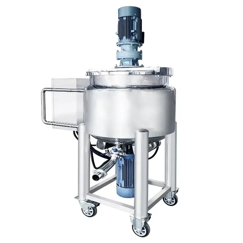 Shampoo detergent production machinery with mixing and heating homogeneous tank mixer