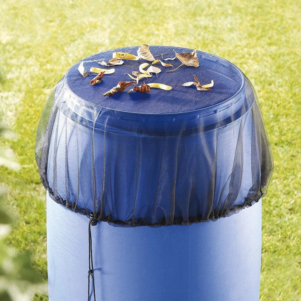 

2Pcs Outdoor Water Tank Cover -Resistant Polyester Rain Bucket Mesh Net Covers for Yard and Garden Rain Grille