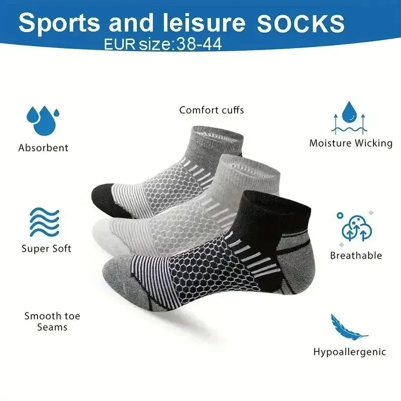 6/10/20  Of Men's Low Cut Socks Anti Odor & Sweat Absorption Comfy & Breathable Elastic Sport Socks All Seasons Wearing