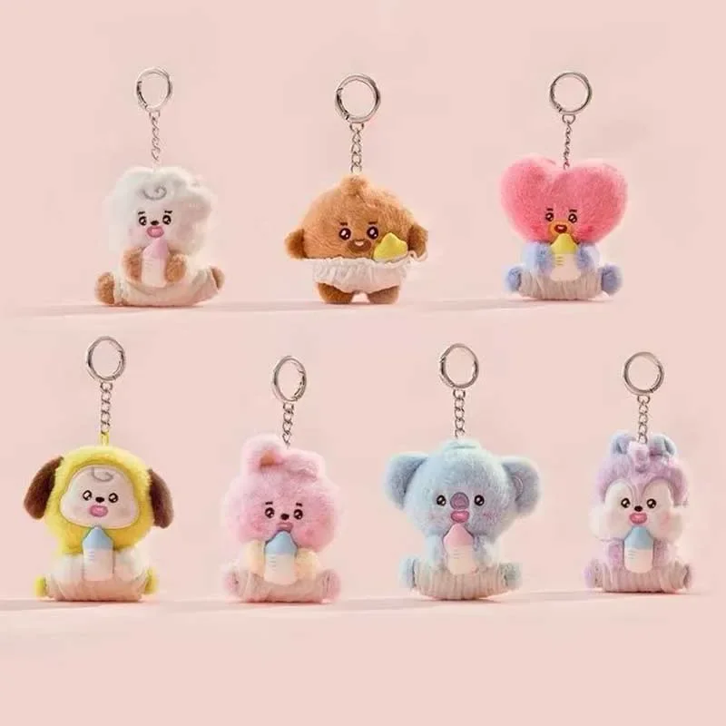 

SS 2025 New Cartoon Bt21Ed Cooky Shooky Plush Toy Y2K Fashion Popular Plush Toy Pendant Backpack Keychain Pendant Gift for Girl