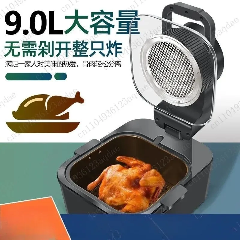 New Visual Air Fryer Household Smart Large Capacity 9L Automatic Smart Oven French Fries All-in-one Machine