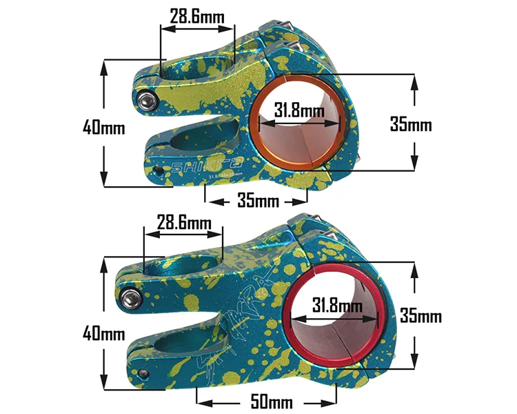 Вынос выноса велосипеда SHIKRA для горного шоссейного велосипеда, 35 мм, 50 мм, стойка 31,8/35 мм, вынос велосипеда MTB