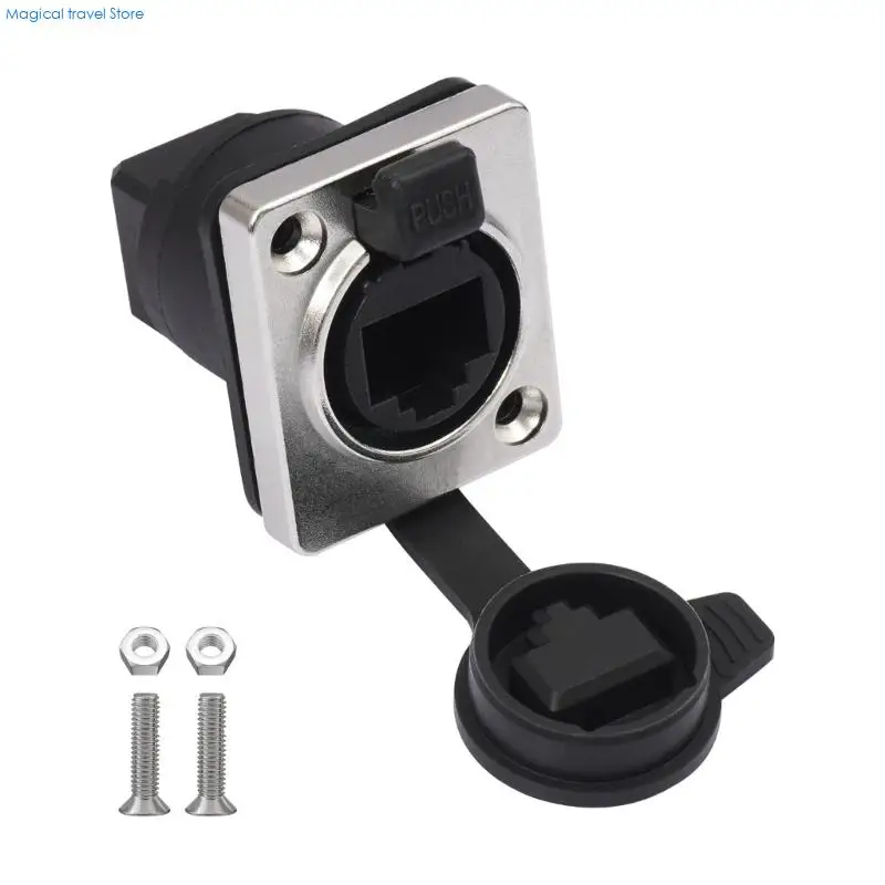 N2UB RJ45 Panel Mount Connector RJ45 Cat6 Female to Female Through Ethernet Extension Coupler Adapter Transmission