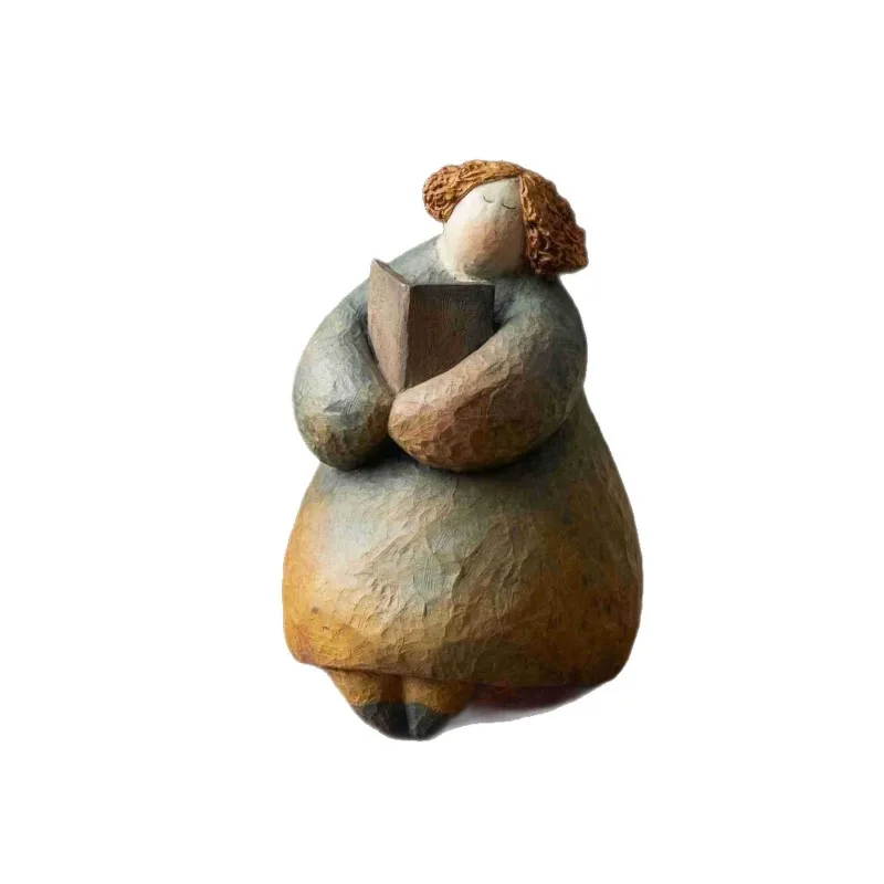Vintage Character Statue Aesthetic Art Decoration Elegant Resin Craft for TV Cabinet Interior Display Ornament