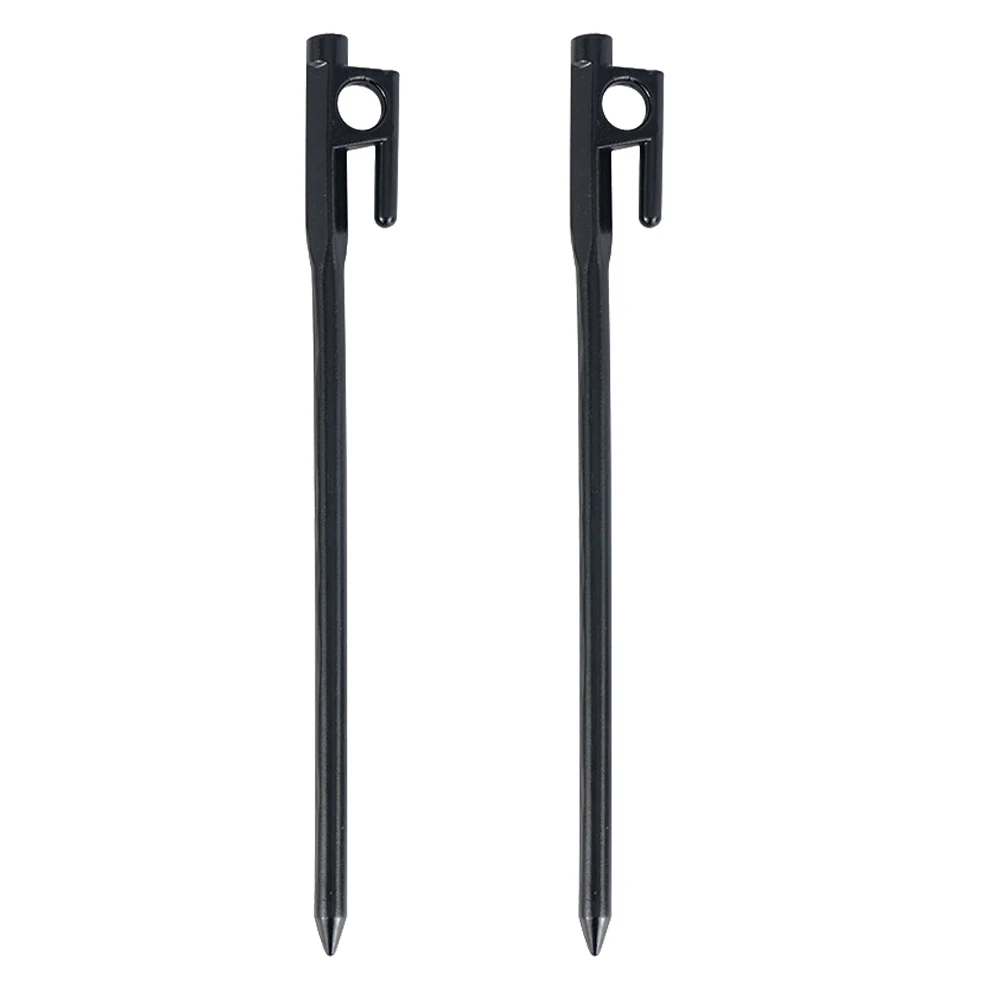 

2 PCS Cast Iron Tent Nails Pegs Duty Camping Beach Gardening Stakes Picnic Canopy Outdoor