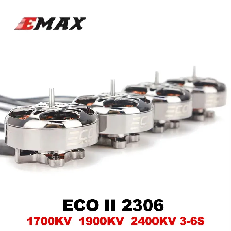 1 / 4PC Emax ECOII ECO II série 2306 1700KV 1900KV 2400KV 3S-6S moteur sans balais pour Drone RC de course FPV modèle quadrirotor RC