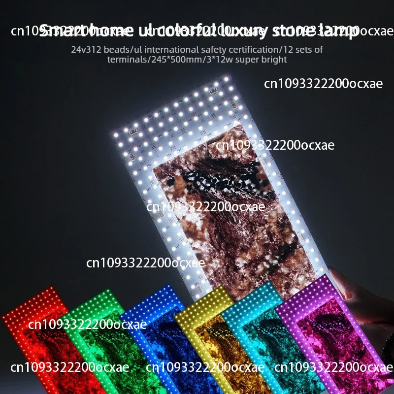 Ultra-thin 24v Colorful LED Luminous Lamp RGB Backplane Luxury Stone Marble Background Wall Island Platform Flexible Lamp Board