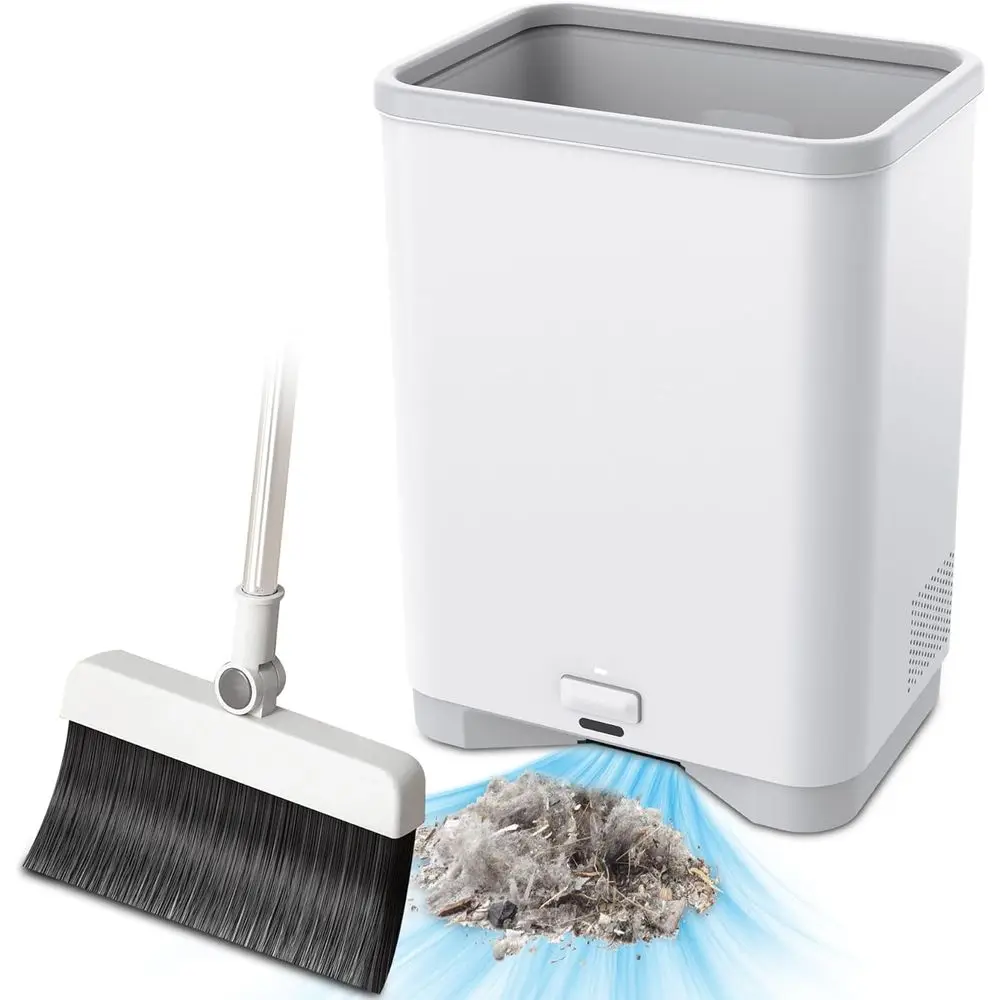 

Бесконтактный вакуумный автоматический совок, отлично подходит для шерсти домашних животных/кух, крошек/грязи, 4000 Па, мощное всасывание, автоматический пылесос для волос для салонов