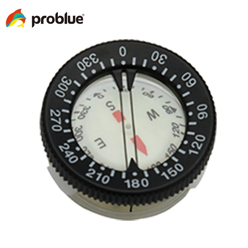 Problue GU-1630 Professional Production White/black Scuba Diving Compass Gauge Pressure 