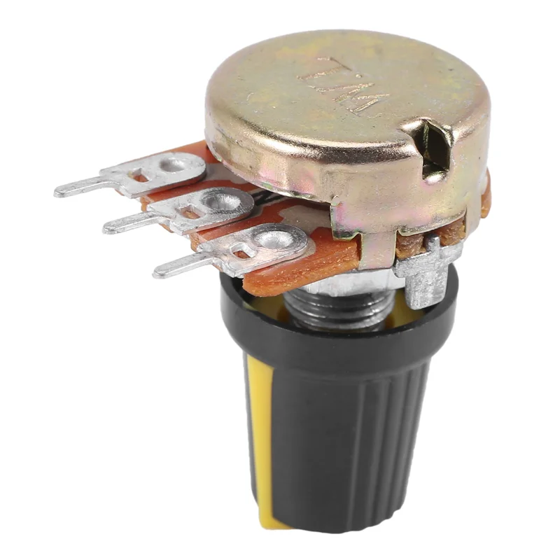 

20 шт., 100 кОм, 3 клеммы, линейный конус, поворотный аудио потенциометр типа B, Pot-AT30