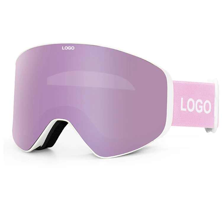 Custom Skiing Sun Glasses Adult Ani Fog Ski Goggles Pink PC Snow Board Glasses Ski Goggles Magnetic